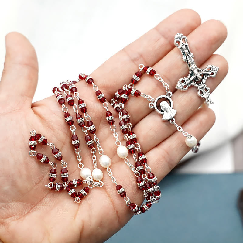 Alloy & Crystal Prayer Single Decade Rosary