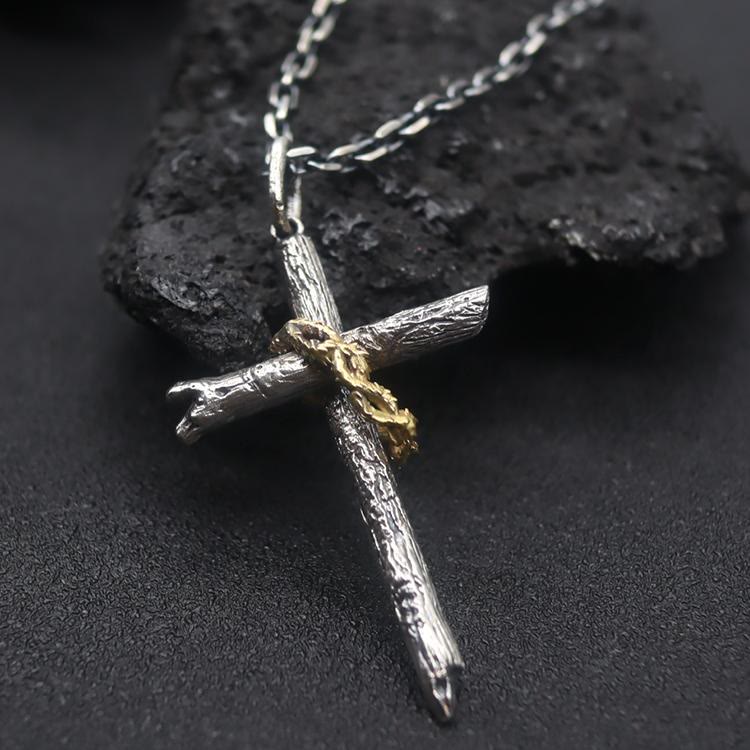 925 Sterling Silver Cross of Thorns Necklace: A Symbol of Faith