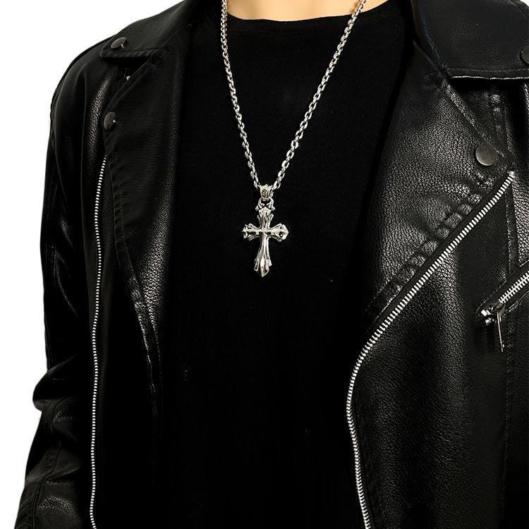 925 Sterling Silver Modern & Minimalist Crucifix Necklace: Simple Design for the Devout