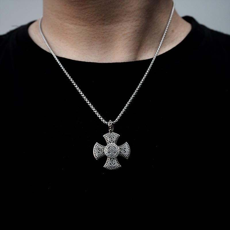 925 Sterling Silver Vintage & Classic Cross Necklace: Ancient Elegance Meets Spiritual Symbolism