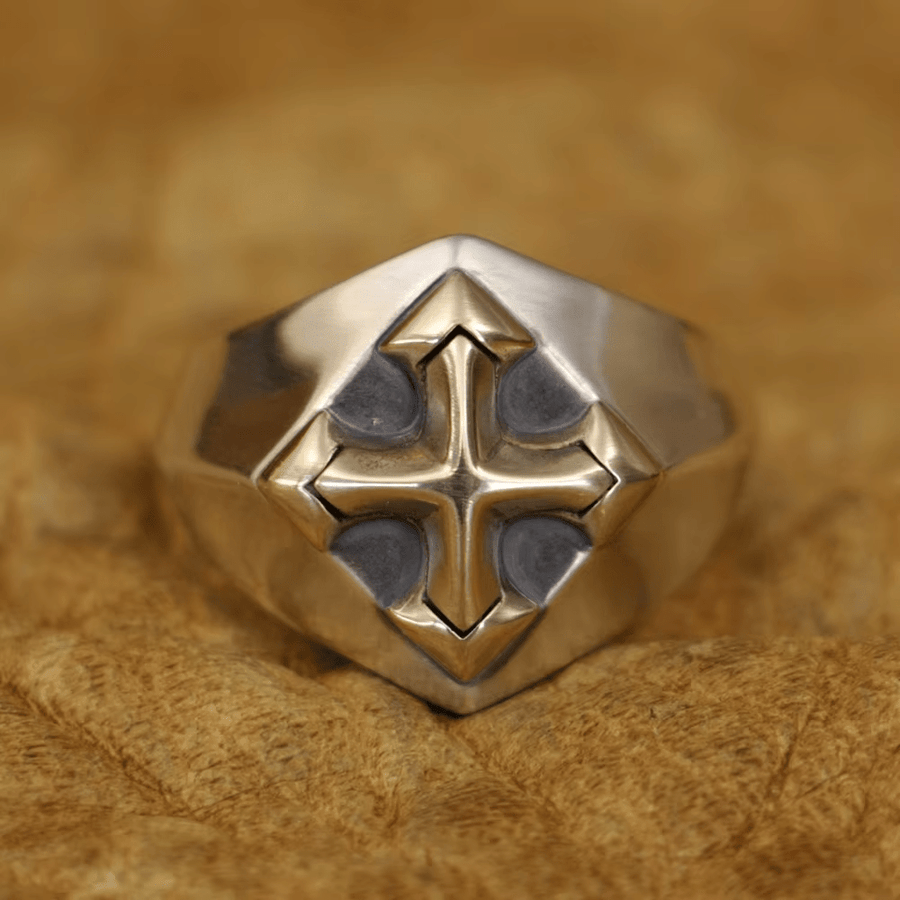 Vintage Style Faith Cross Ring in 925 Silver for Daily Devotion