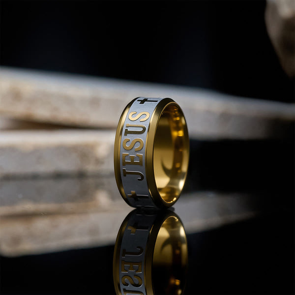 Alloy Ring with Laser engraving "JESUS"