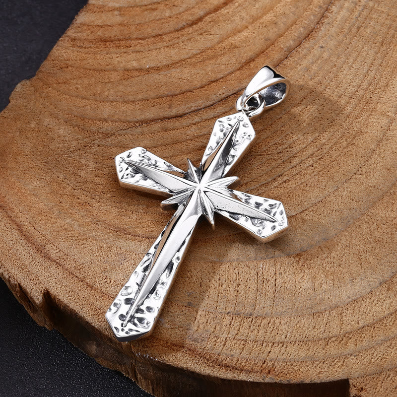 Classic Polished Sterling Silver Cross Necklace: A Subtle yet Sacred Emblem of Devotion