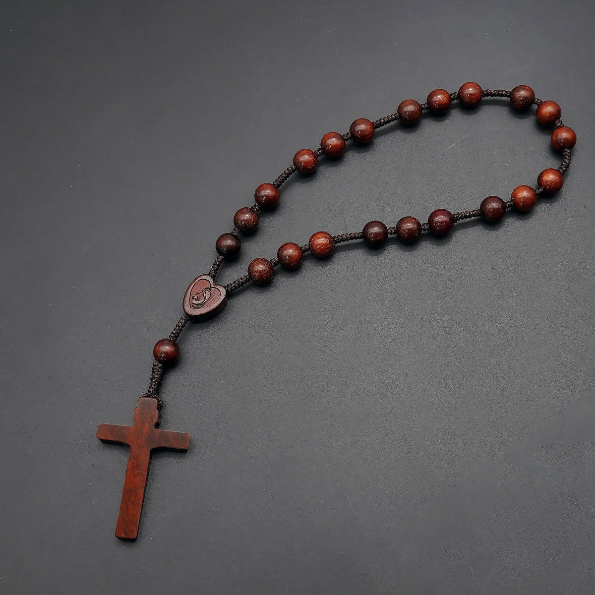 Red Sandalwood Pocket Rosary: Devotion & Earthy Solidity