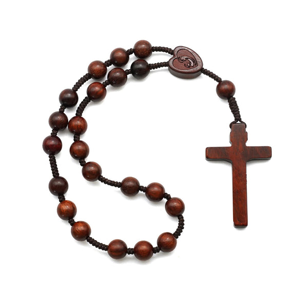 Red Sandalwood Pocket Rosary: Devotion & Earthy Solidity