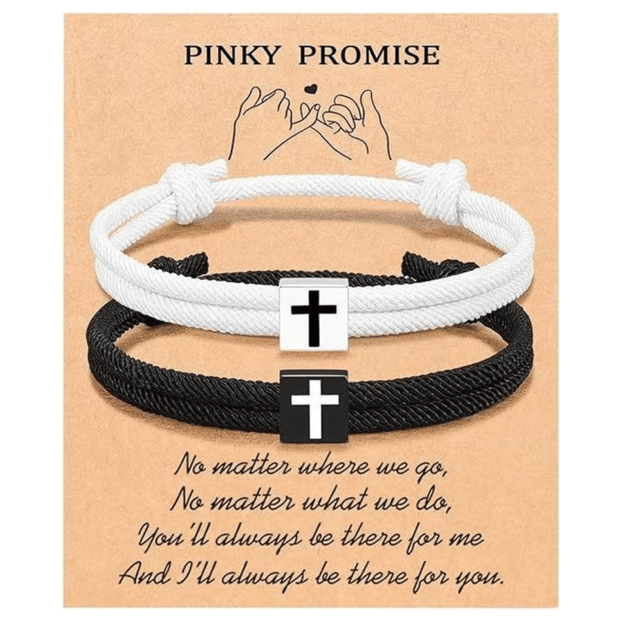 Milano Rope Cross Bracelet with Gift Card: Thoughtful Blessing for Baptism & Milestones