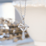 Silver Cross with Silver Heart