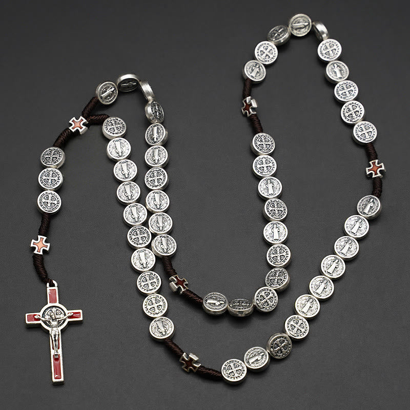 St. Benedict Rope a Decade Rosary for Exorcism/Praying (4 colors)