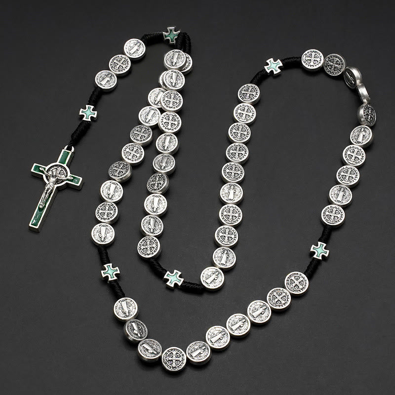 St. Benedict Rope a Decade Rosary for Exorcism/Praying (4 colors)