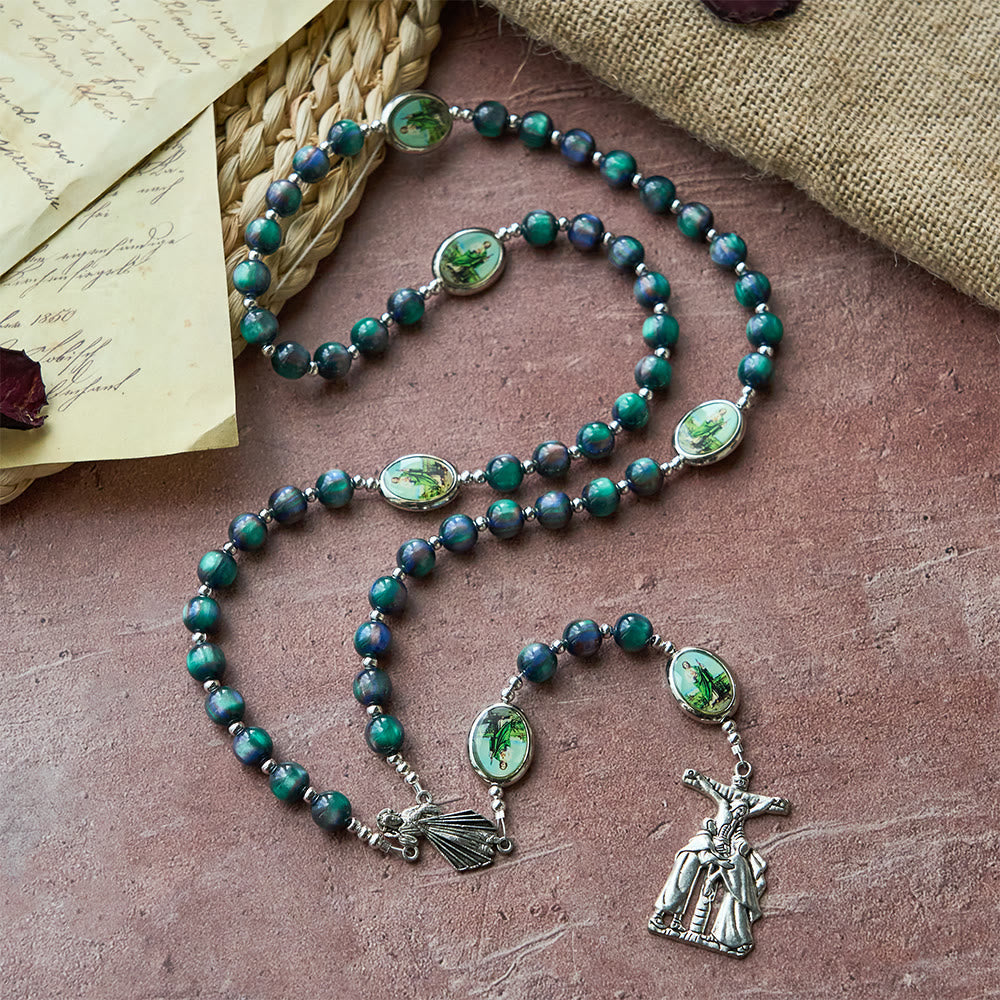 Divine Mercy Beaded Rosary with Crucifix Pendant: A Vessel of Merciful Grace in Every Prayer