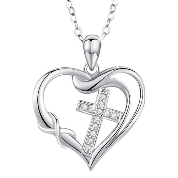 Heart & Cross Necklace: Devotion & Timeless Elegance