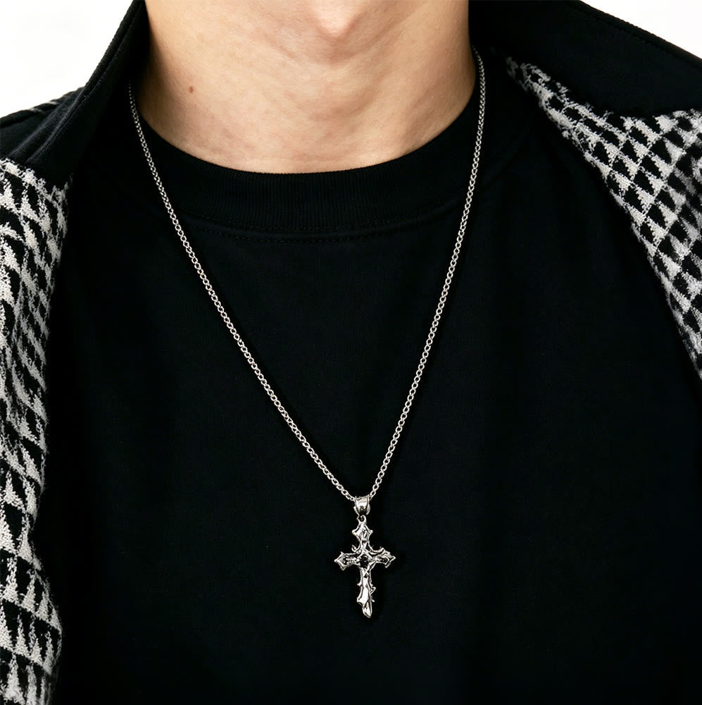 925 Sterling Silver Vintage & Minimalist Cross Necklace: A Timeless Symbol of Spiritual Devotion