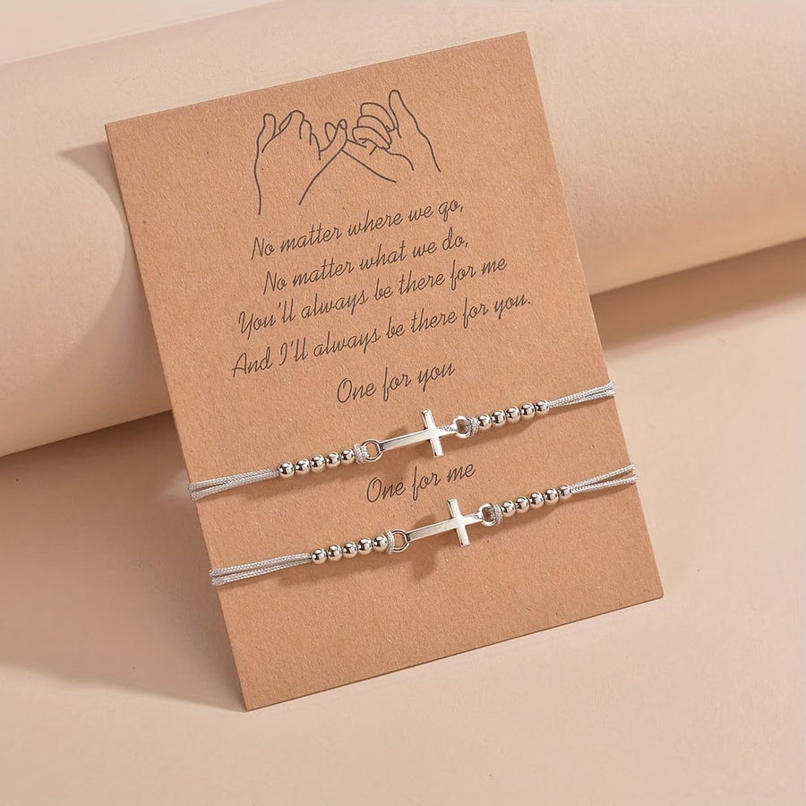 Intricate Cross Beaded Bracelet: Woven with Faith, Grace & Unwavering Love