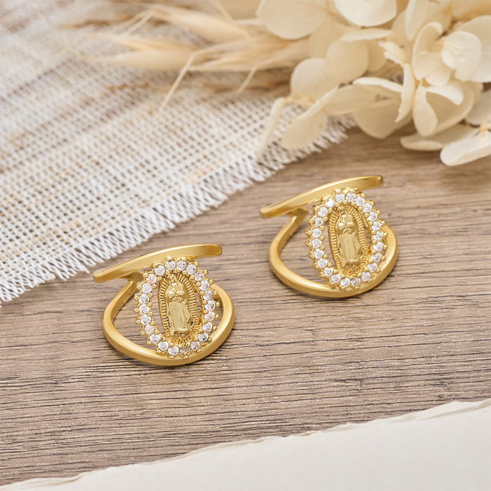 Our Lady of Guadalupe Zircon Halo Ring: A Symbol of Marian Grace and Divine Light