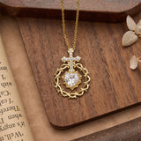 Golden Zircon Cross