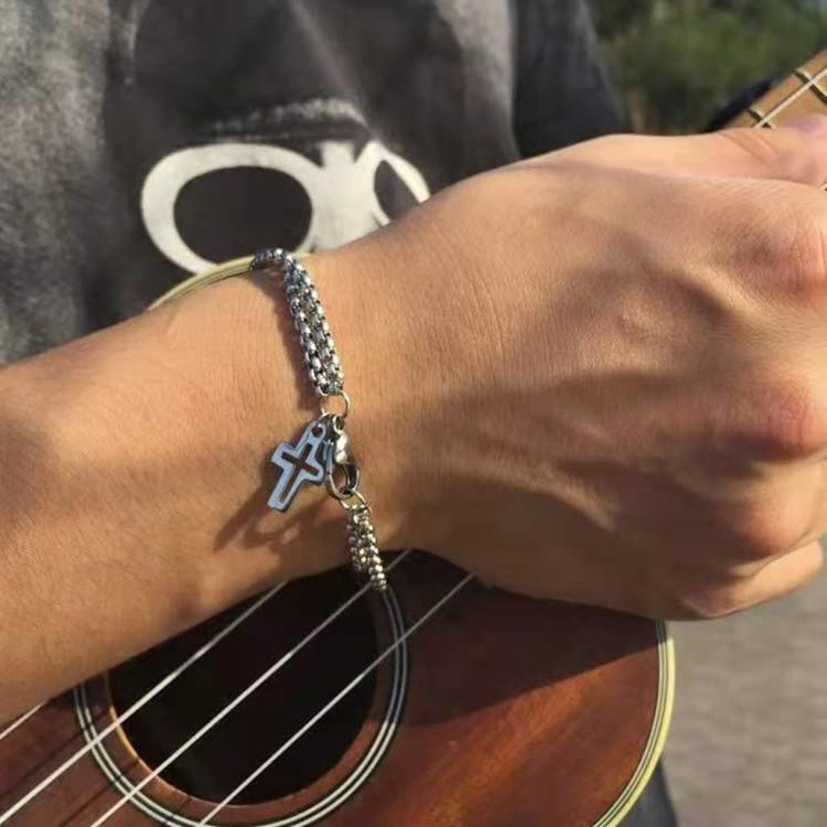 Minimalist Cross Charm Bracelet: A Timeless Emblem of Sacred Devotion and Everlasting Hope