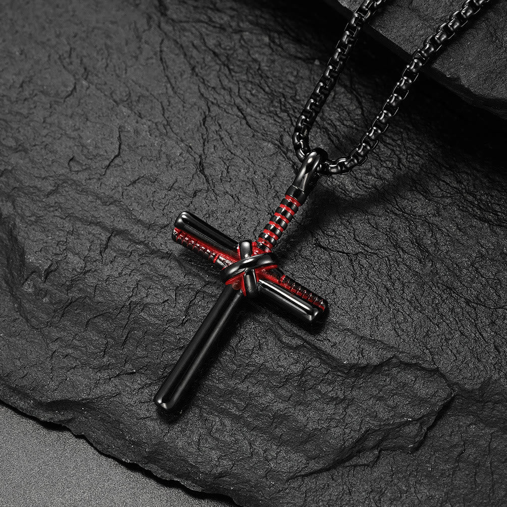 Minimal Wrapped Cross Pendant Necklace: Timeless Emblem of Gentle Heavenly Peace