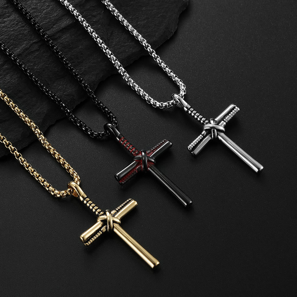 Minimal Wrapped Cross Pendant Necklace: Timeless Emblem of Gentle Heavenly Peace