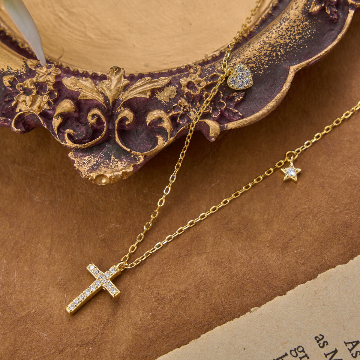 Dainty Sterling Silver Paved Accent Small Cross Daily Layering Necklace: Timeless Emblem of Gentle Heavenly Guardianship