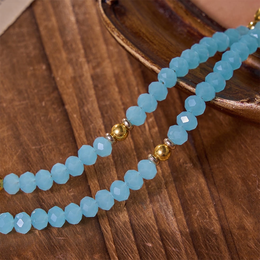 Versatile Layerable Bead Rosary Bracelet: Emblem of Warm Celestial Blessing