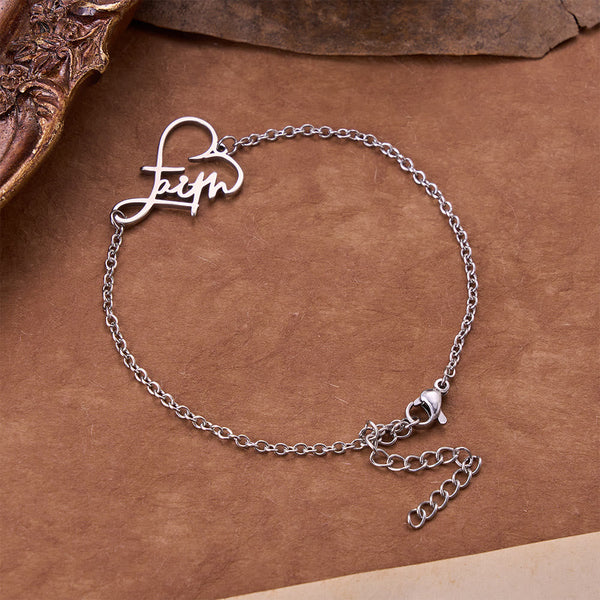 Open‑Cut Heart Faith Script Pendant Necklace: Emblem of Enduring Heavenly Hope