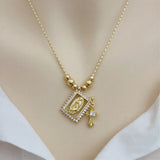 Guadalupe Virgin&crystal cross