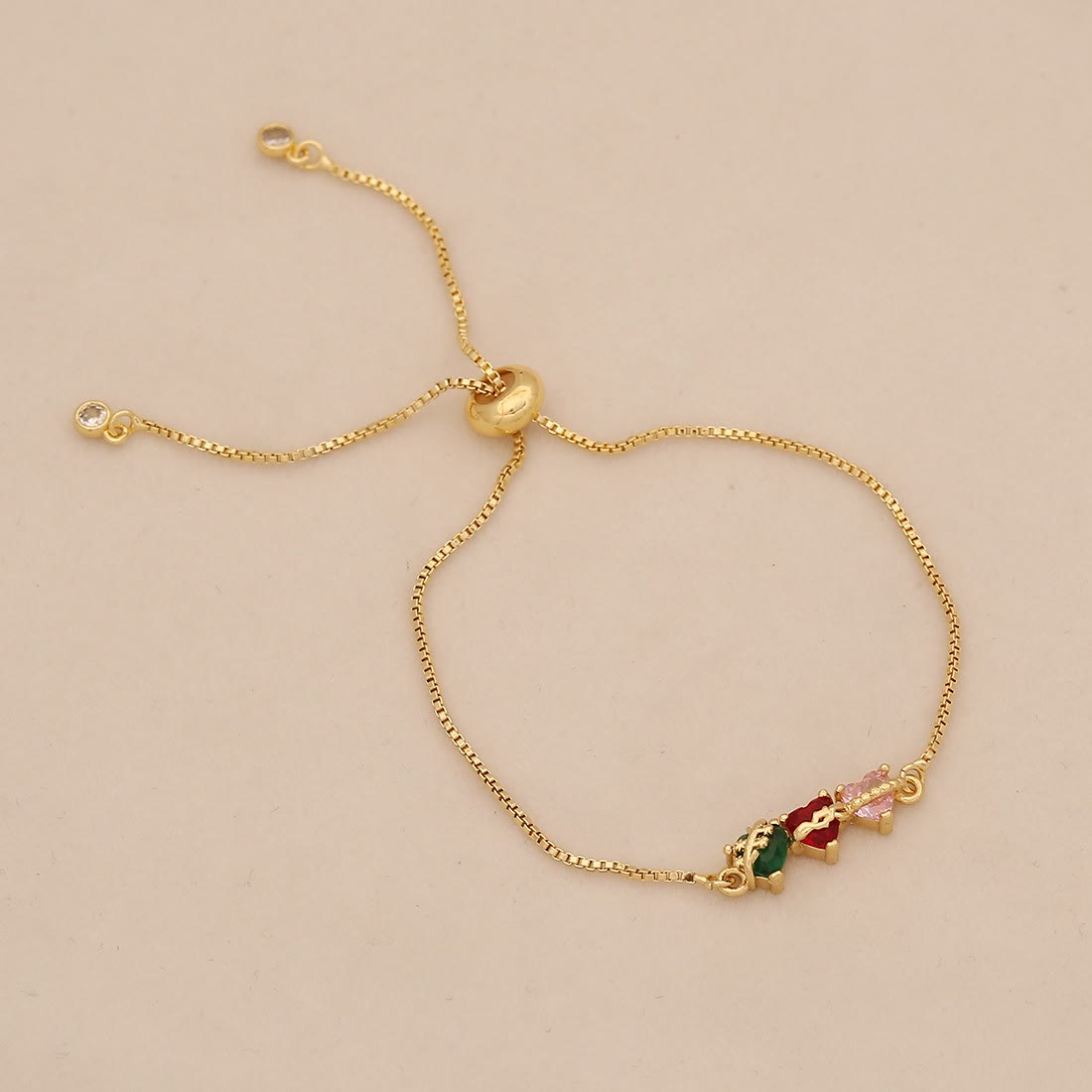 Trio Connected Heart Gem Jewelry Set: Token of Unbroken Celestial Bond