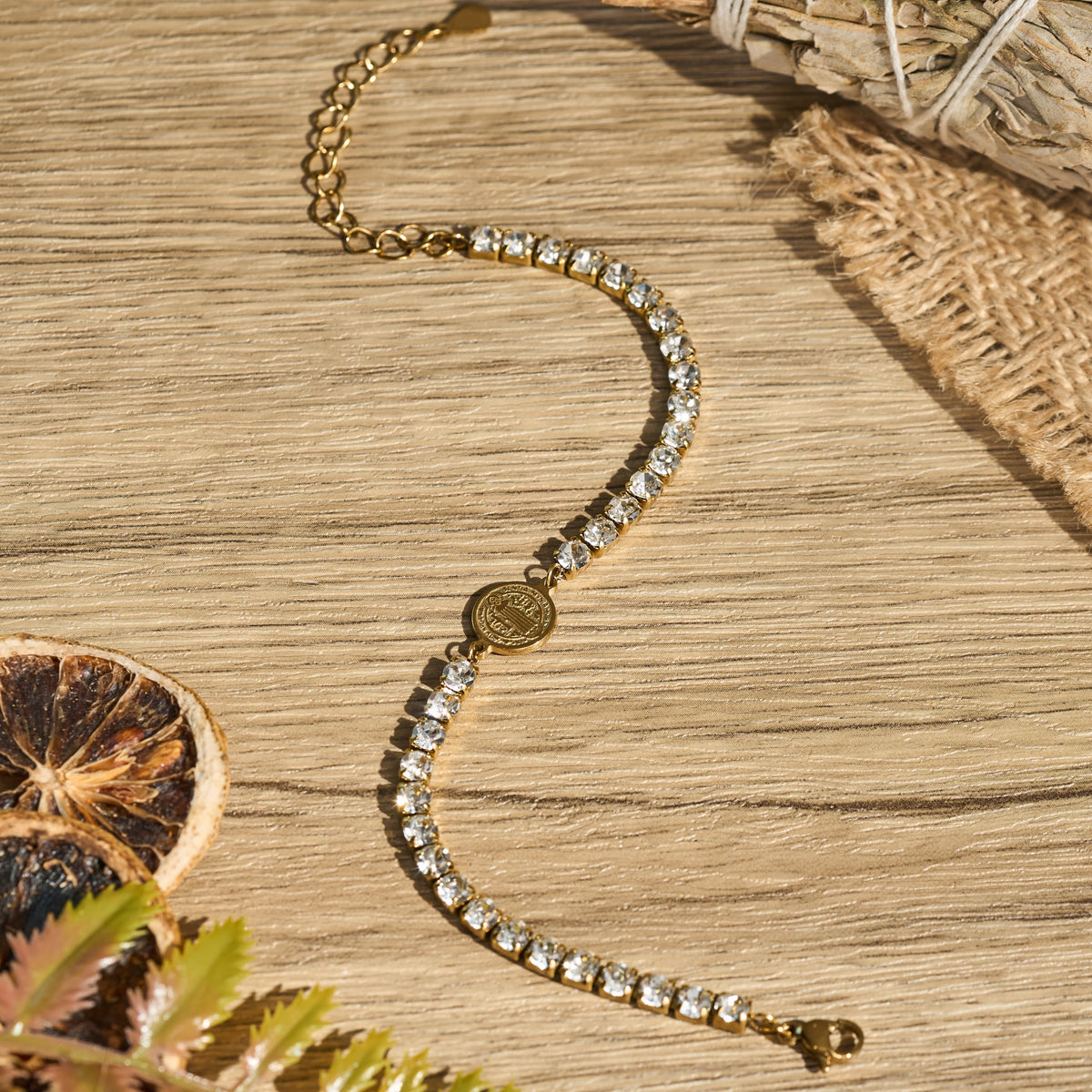 Polished St. Benedict Crystal Bracelet: Token of Abiding Celestial Guidance