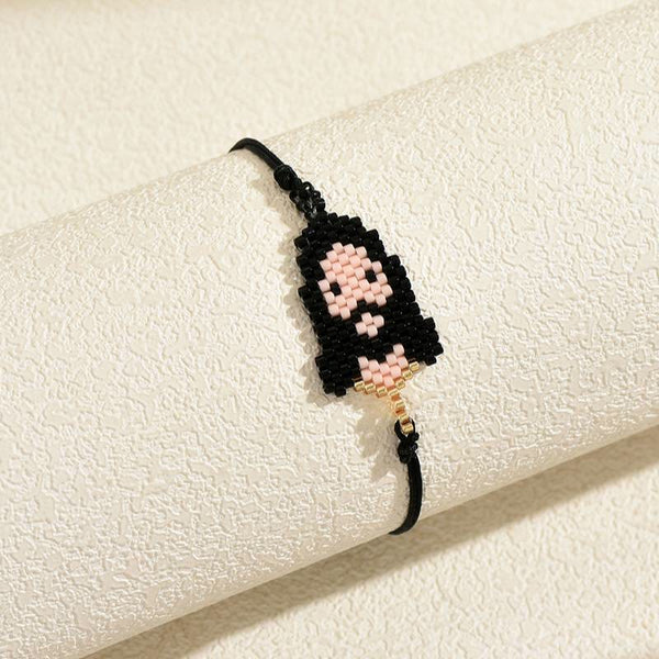 Multi-Style Holy Portrait Seed Bead Bracelet: Sign Of Tender Timeless Sacred Joy