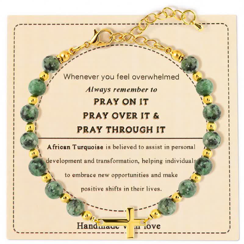 Adjustable Crystal Agate Cross Bracelet: Sign of Gentle Celestial Shelter