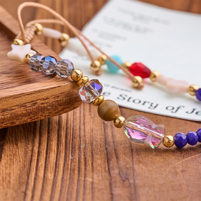 Scripture Narrative Beaded Cross Bracelet: Carrier of Soft Heavenly Providence
