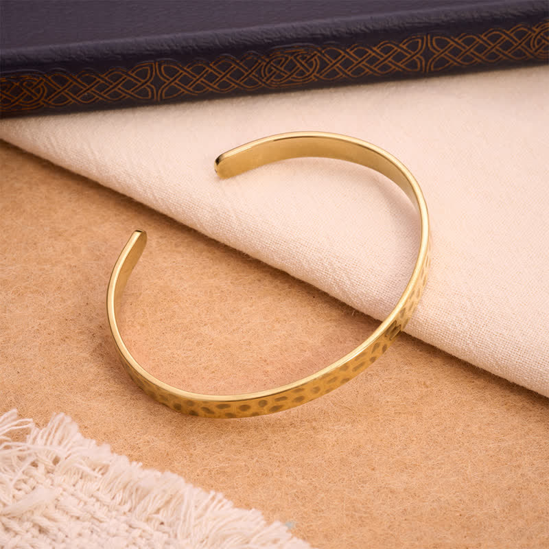 Hidden Scripture Stainless Cuff Bracelet: Secret Reminder of Divine Companionship