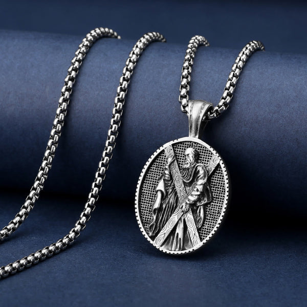 the St. Andrew Retro Christian Necklace
