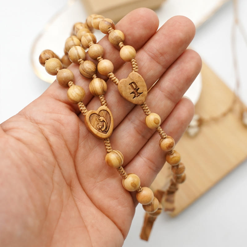 Handmade Olive Wood Quality Praying Rosary