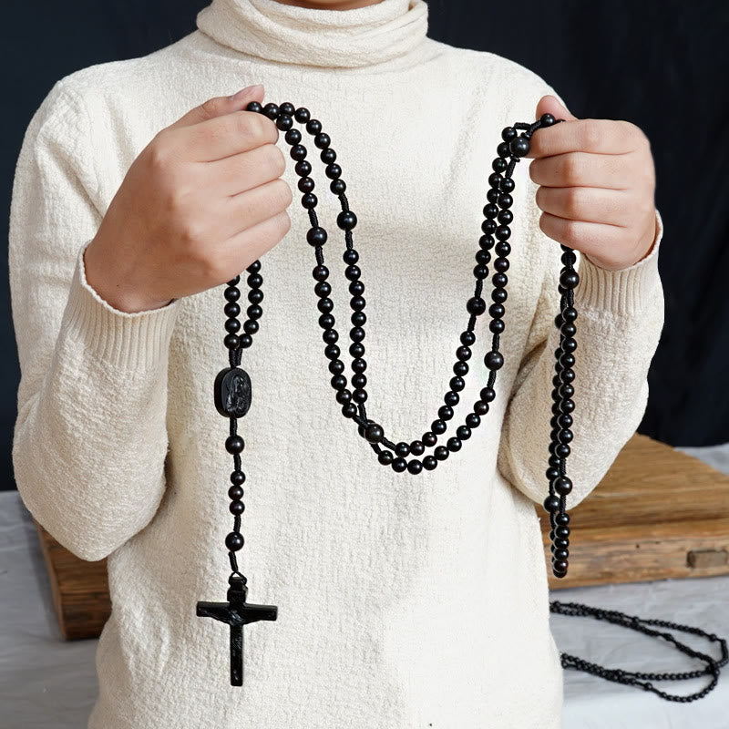 Olive Wood Beads Fifteen Decade Praying Rosary of the Blessed
