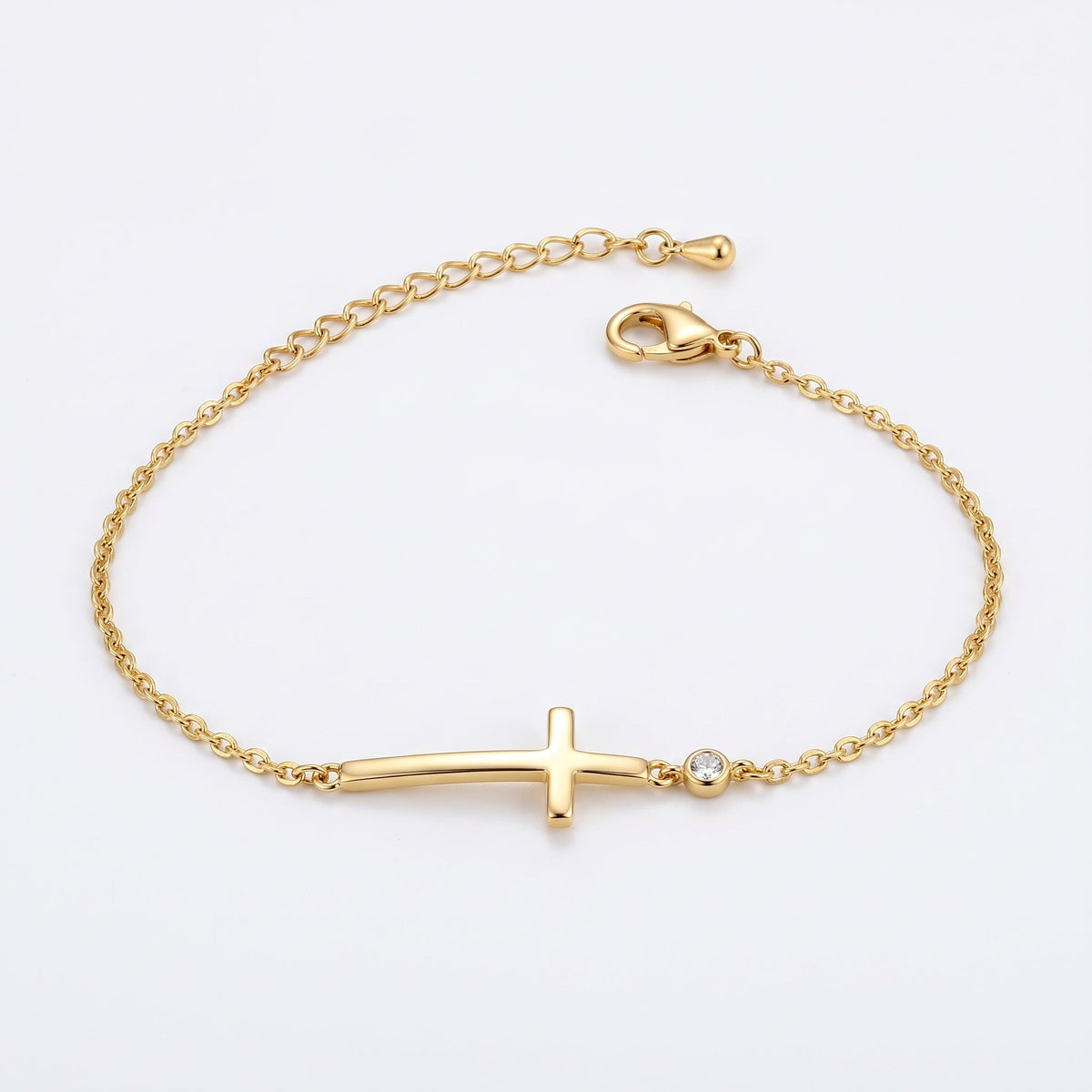 Crucifix Gold Bracelet