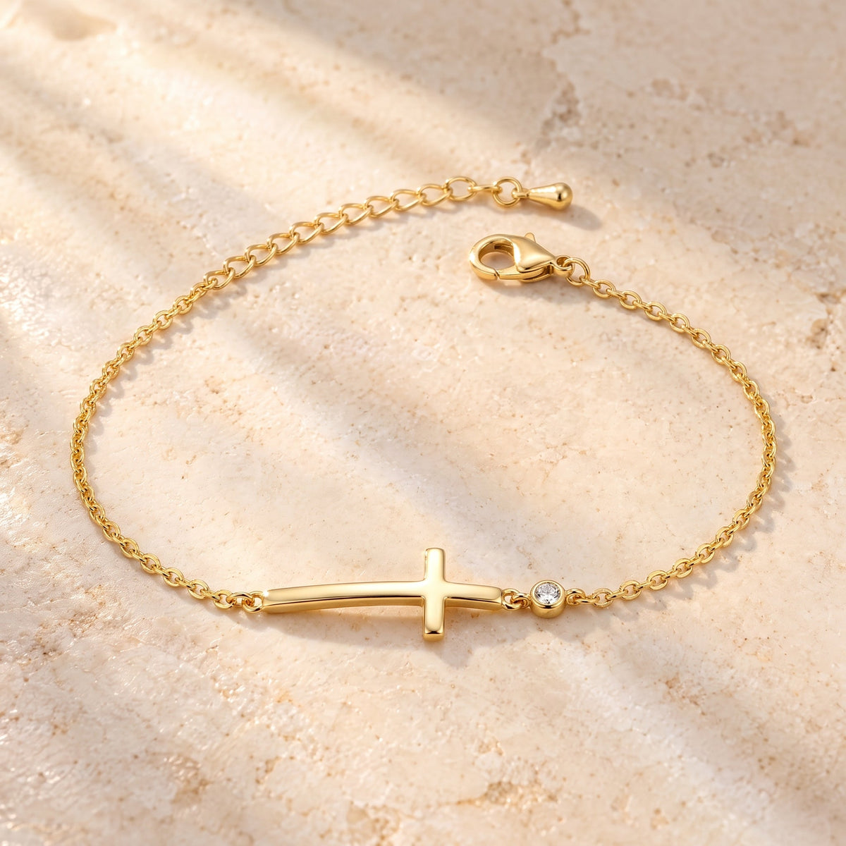 Crucifix Gold Bracelet