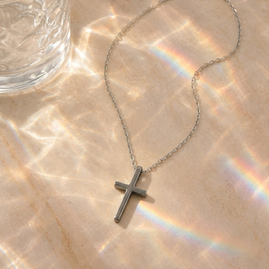 Titanium-Plated Stainless Steel Crucifix
