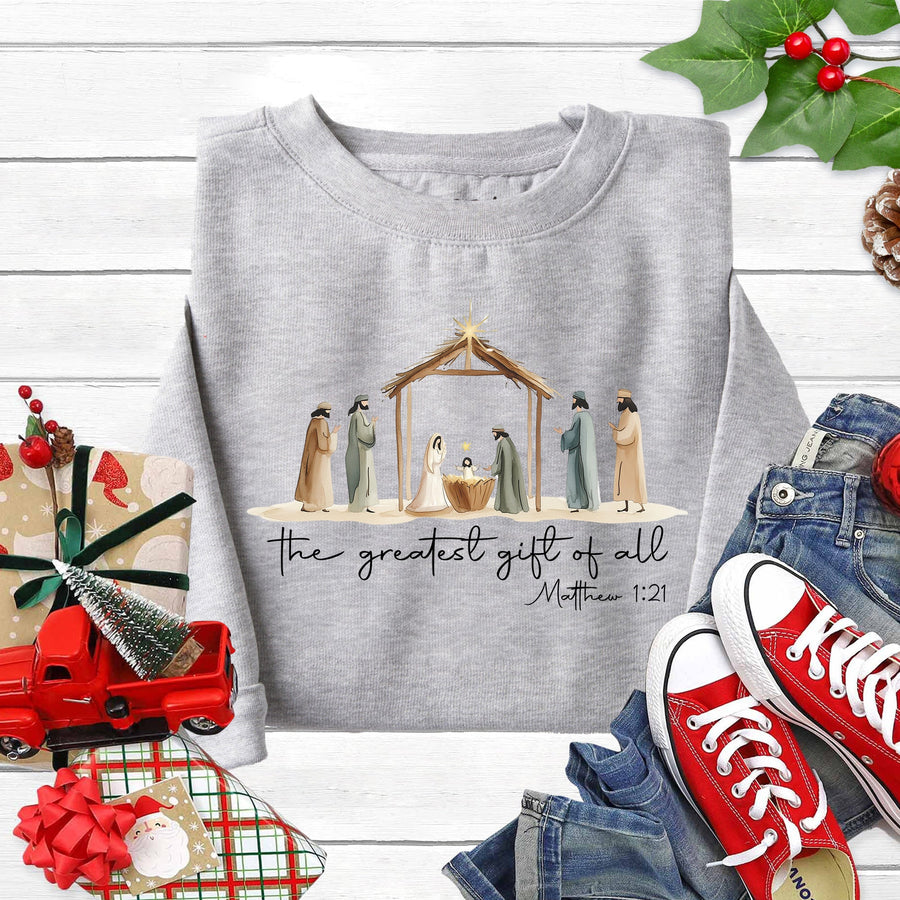 Greatest Gift Nativity Sweatshirt