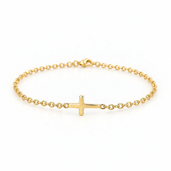 Sideways Cross Bracelet