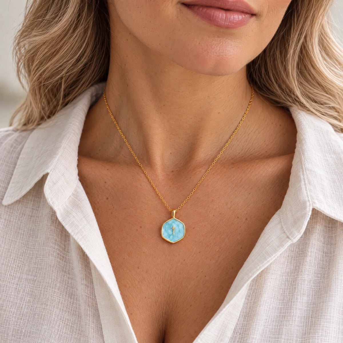 Medallion Cross Necklace