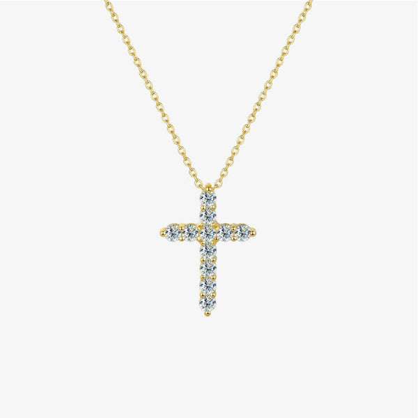 Moissanite Cross Necklace