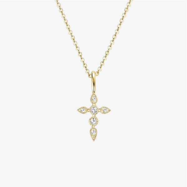 Signature Moissanite Cross Necklace