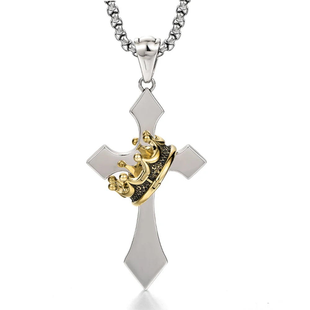 Kingdom Cross & Crown Pendant