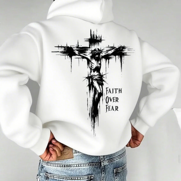 Faith Over Fear Cross Back Hoodie