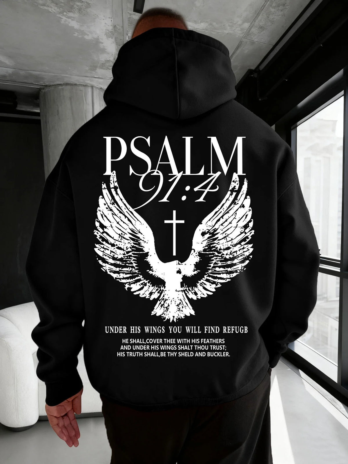 Psalm 91:4 Under His Wings Hoodie