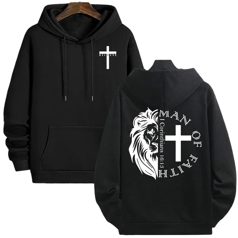 Man of Faith Lion Hoodie