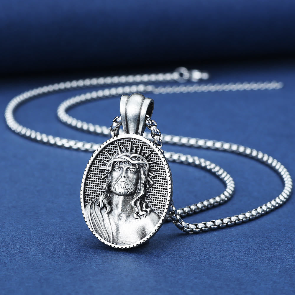 the Jesus Crown of Thorns Amulet Necklace