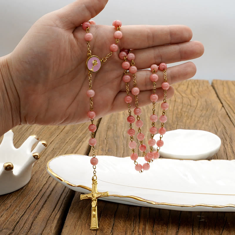 Original Handmade Red Grain Chalcedony Rosary
