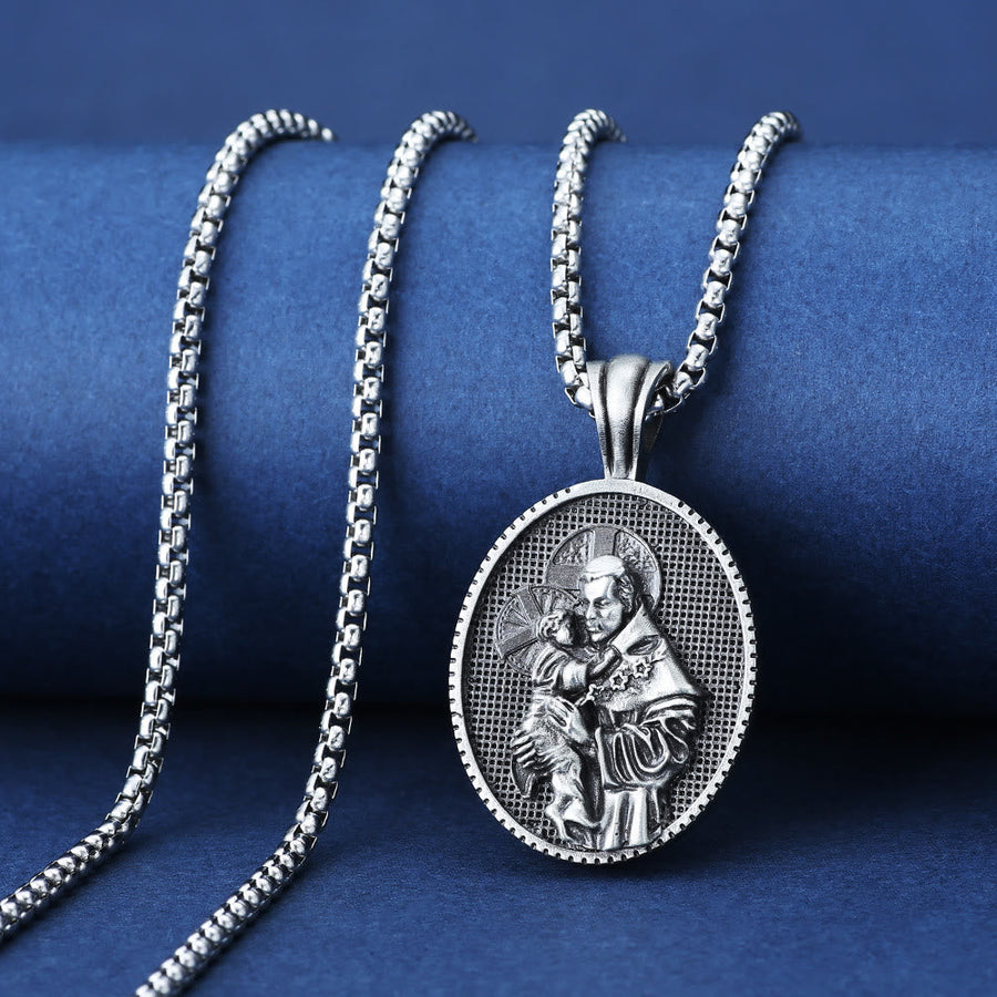 the St. Anthony and the Child Jesus Pendant Necklace